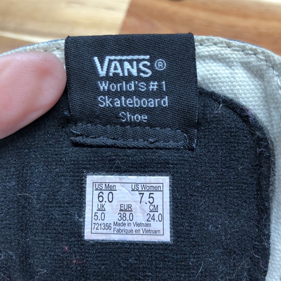 Vans off the wall hightop lace up distressed denim men’s size 6 women’s size 7.5 - Picture 9 of 10